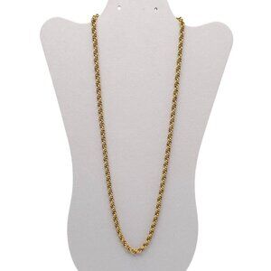 Monet Gold Rope Chunky Chain Necklace 27" Vintage Jewelry